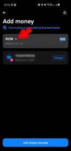 Revolut Transfer Bancar - pasul 2