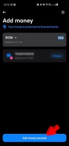 Revolut Transfer Bancar - pasul 3
